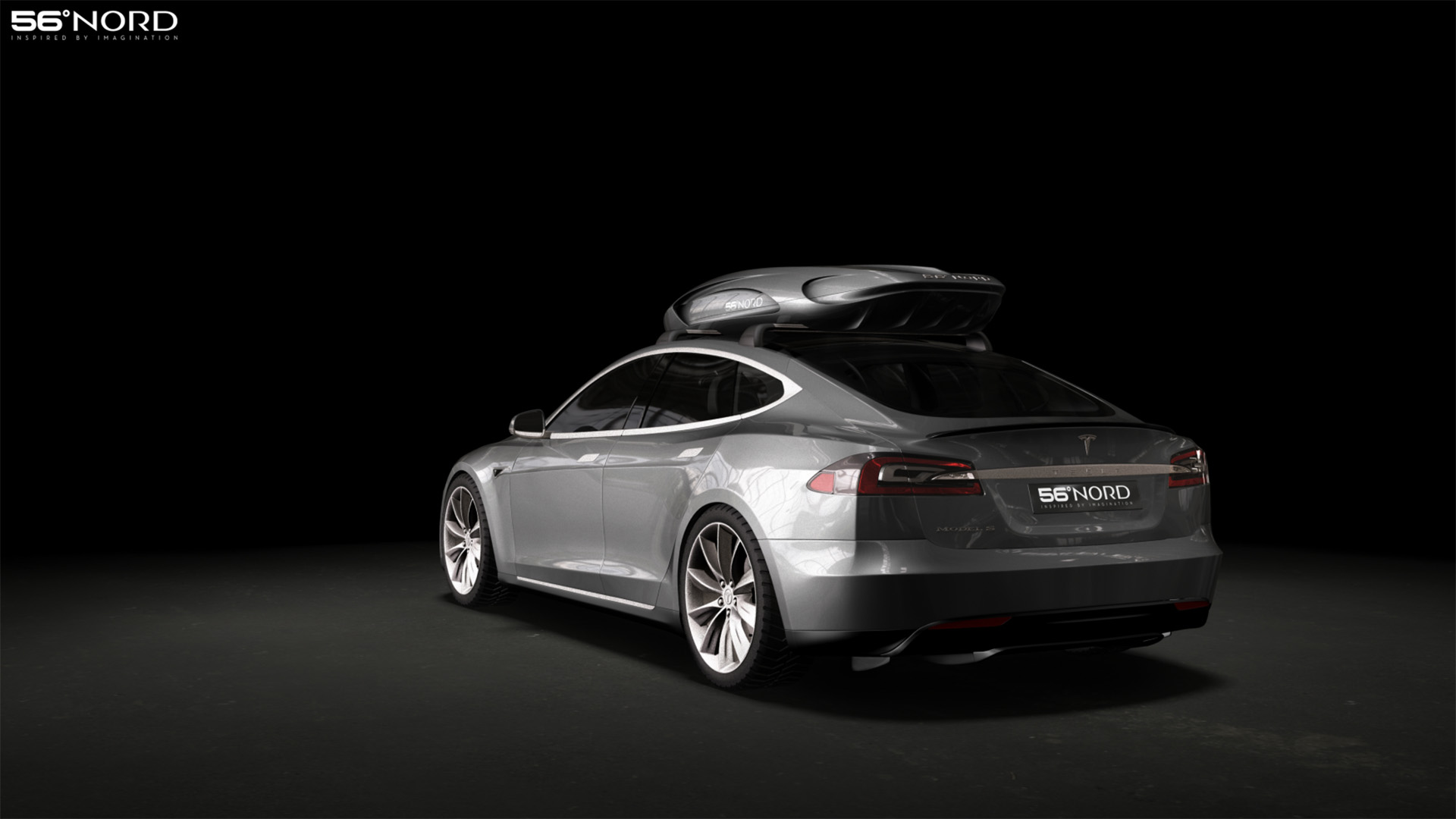 Tesla gray rear side
